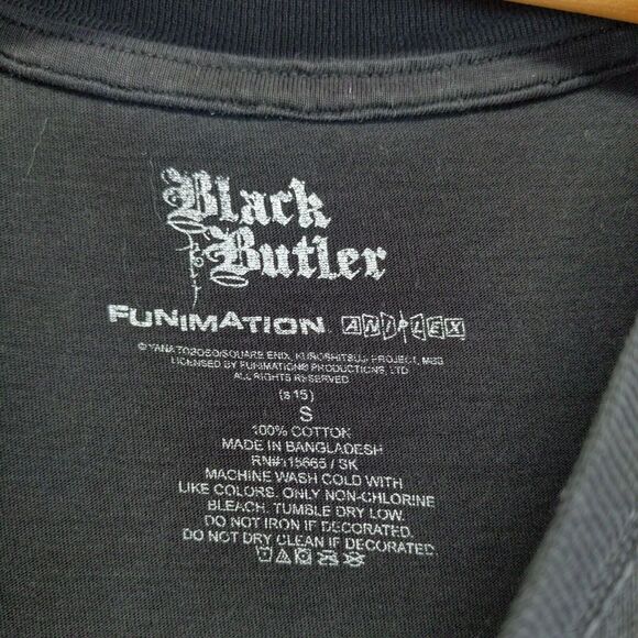Funimation Black Butler Anime T Shirt Size Small Black Grell Graphic - Picture 12 of 12